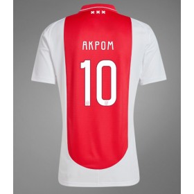 Pánské fotbalový oblečení Ajax Chuba Akpom #10 Domácí košile 2024-25 Krátkým Rukávem